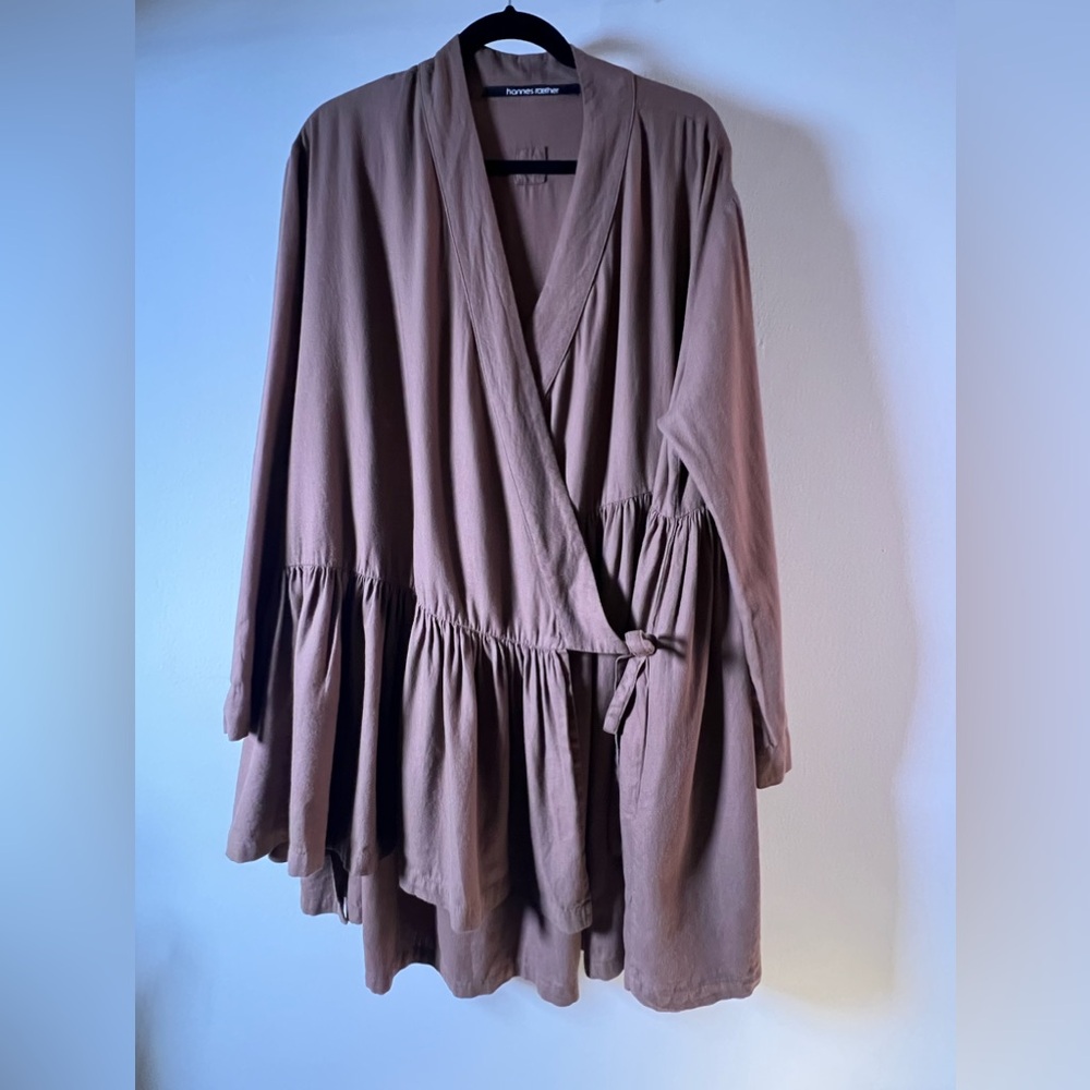 Hannes Roether Brown Wrap Dress Size M